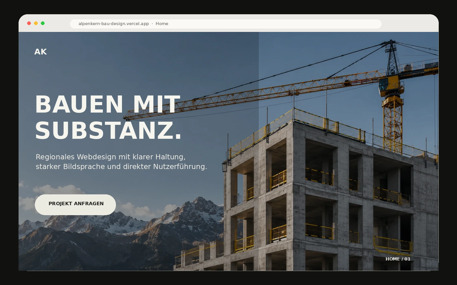 Alpenkern Bau Website Design